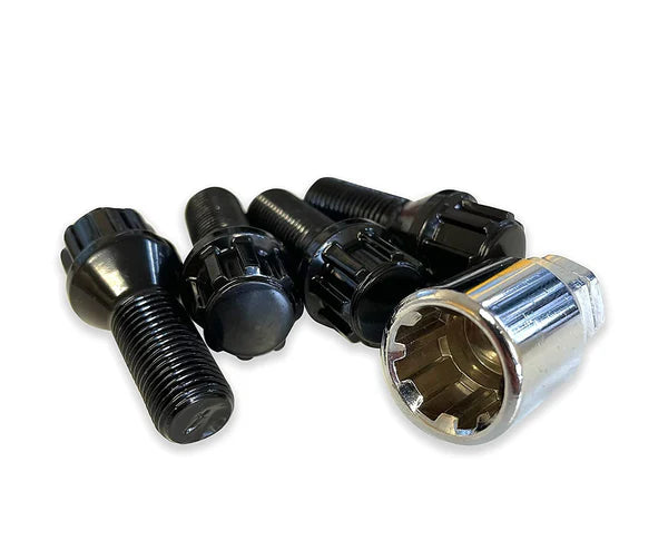 BIMECC Locking Wheel Bolts | M14x1.5 | Silver (Aftermarket Wheels Only) - 0