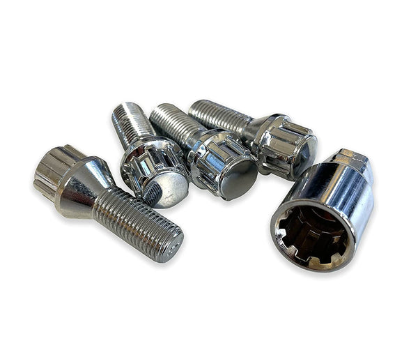 BIMECC Locking Wheel Bolts | M14x1.25 | Silver