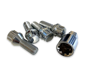 BIMECC Locking Wheel Bolts | M14x1.5 | Silver (Aftermarket Wheels Only)