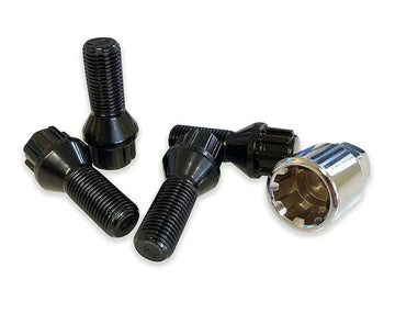 BIMECC Locking Wheel Bolts | M14x1.5 | Silver (Aftermarket Wheels Only)