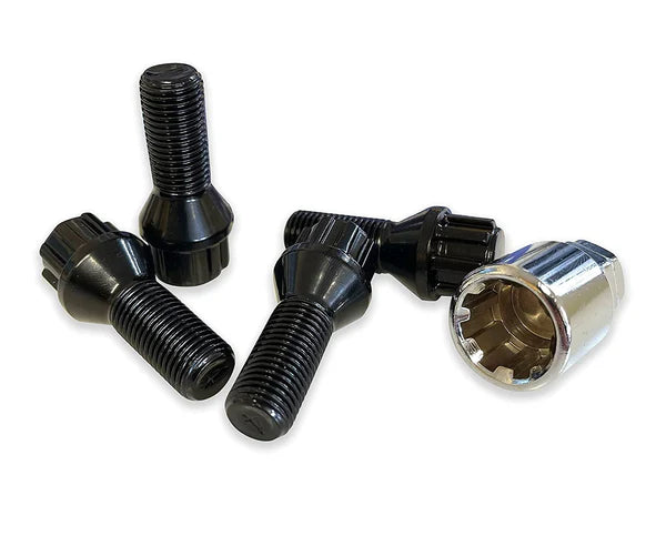 BIMECC Locking Wheel Bolts | M14x1.5 | Silver (Aftermarket Wheels Only)
