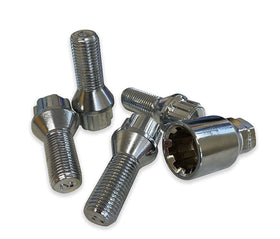 BIMECC Locking Wheel Bolts | M14x1.25 | Silver - 0