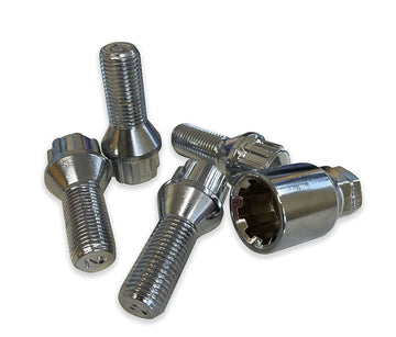 BIMECC Locking Wheel Bolts | M14x1.5 | Silver - 0
