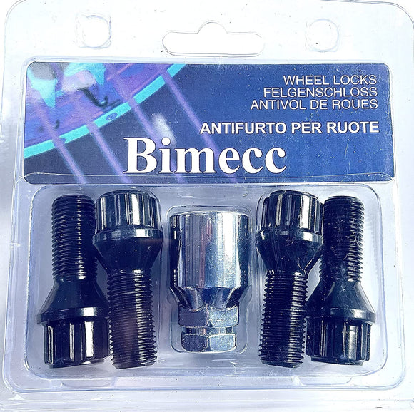 BIMECC Locking Wheel Bolts | M14x1.25 | Black