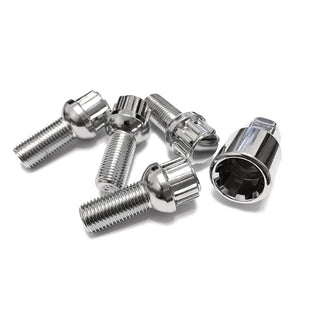 BIMECC Locking Wheel Bolts | M14x1.5 | Silver (Radius - VAG OE)