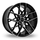 20" Romac Vortex - Black Polished T5 | T6 *Staggered*-1